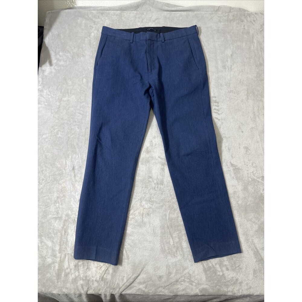 Theory blue dress pants 33x30 flat front tailored career trousers